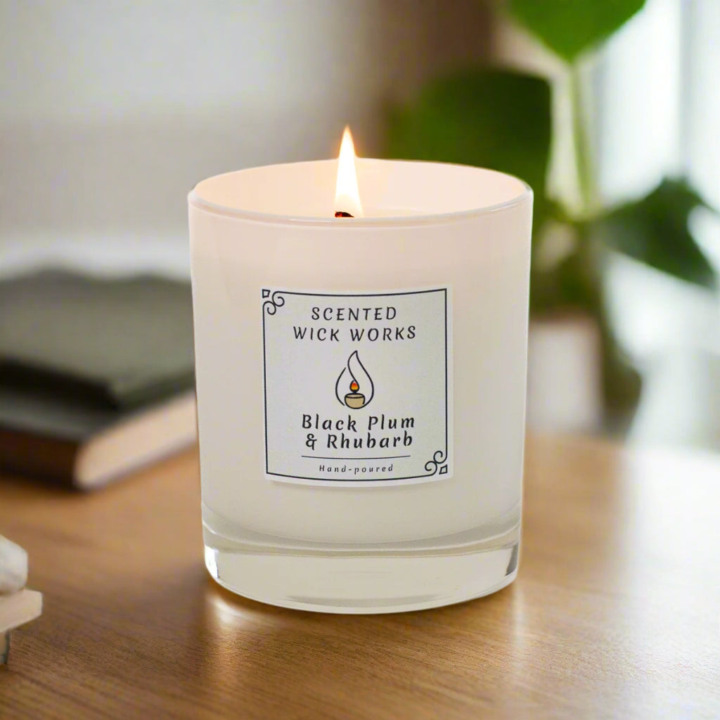 candle black plum and rhubarb