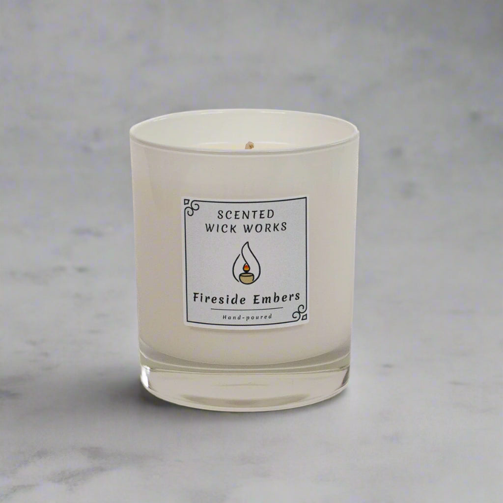 candle fireside embers
