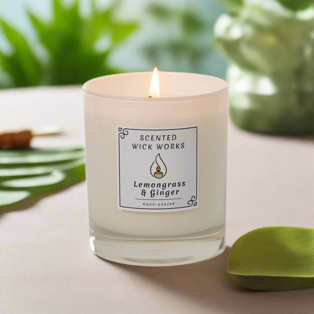 candle lemongrass and ginger