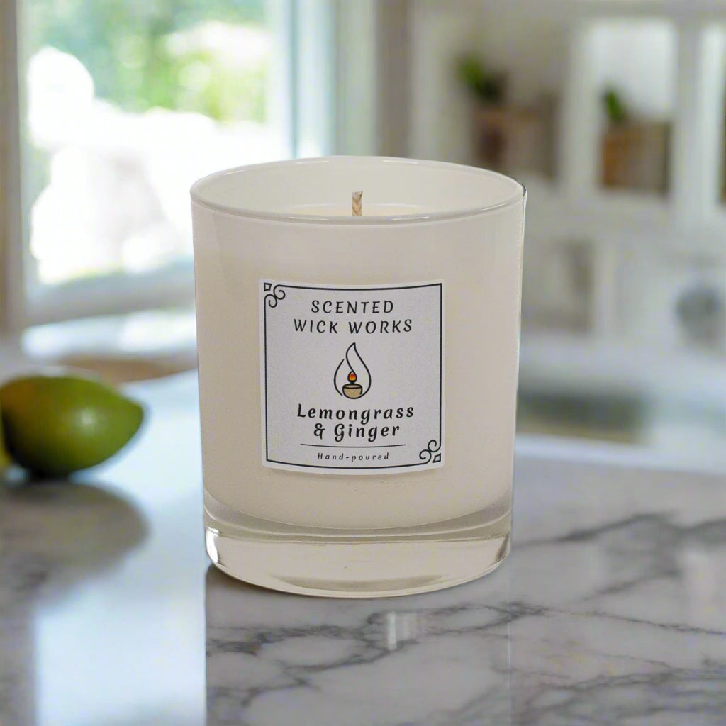 candle lemongrass and ginger