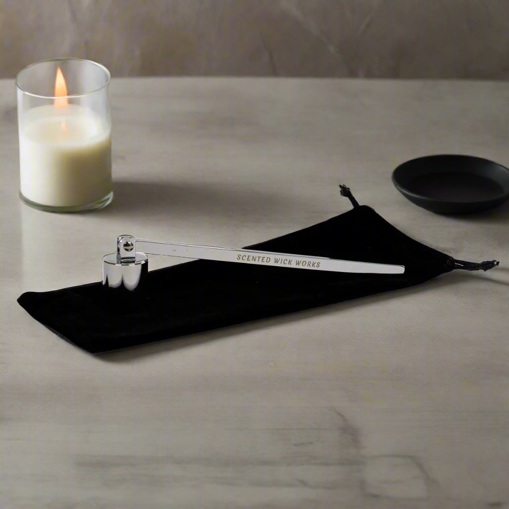 candle wick snuffer in chrome
