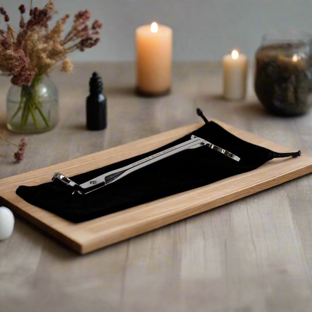 candle wick trimmer in chrome