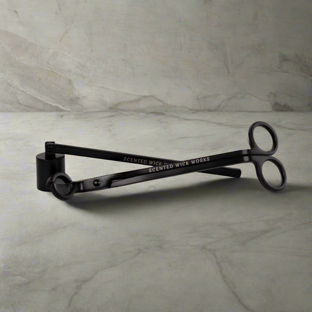 candle wick trimmer and snuffer in black