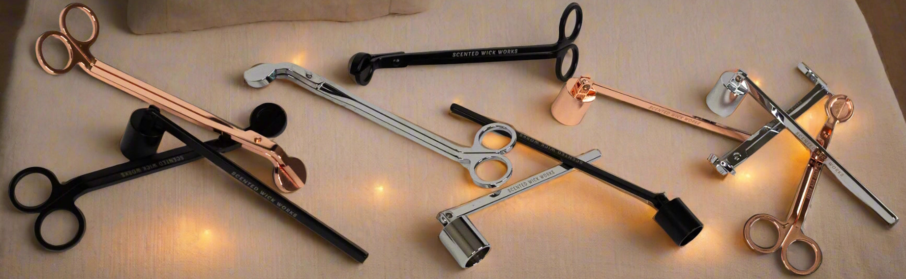 collection of candle accessories