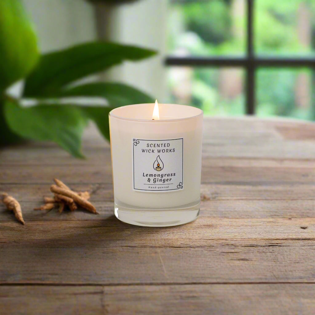 candle lemongrass and ginger