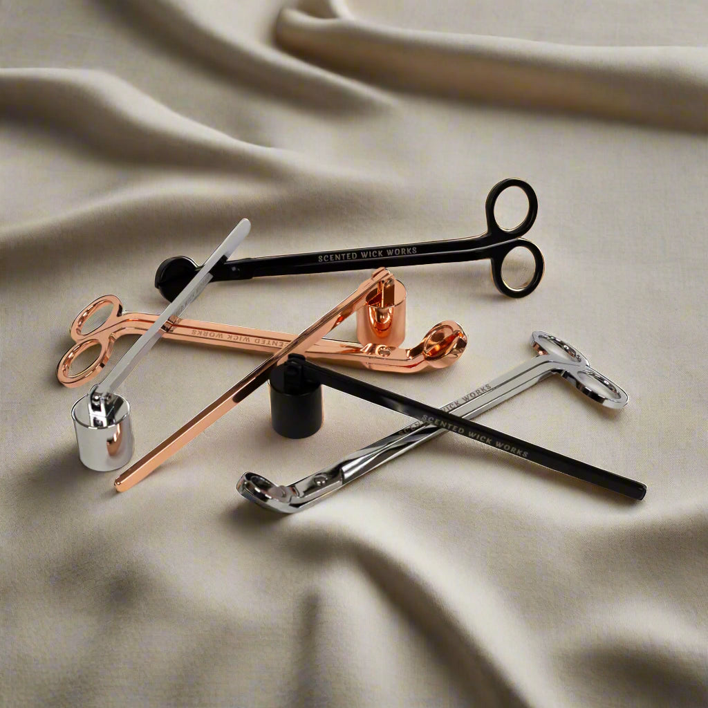 collection of candle accessories