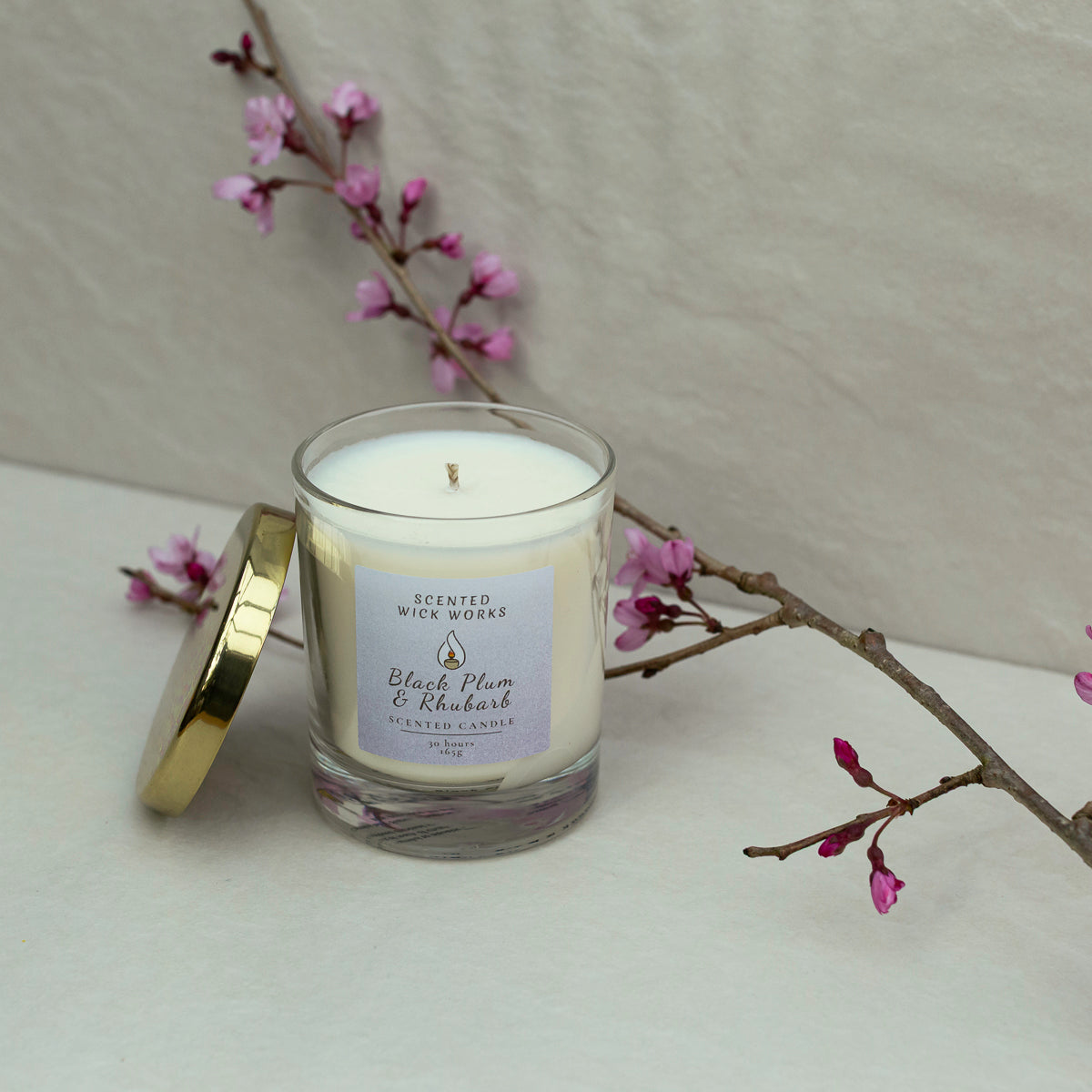 black plum & rhubarb 20cl scented candle