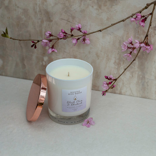 black plum & rhubarb 30cl scented candle