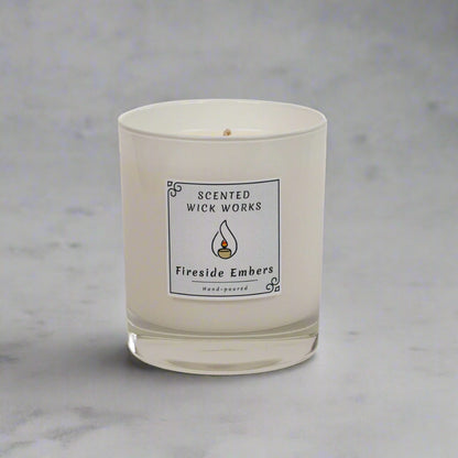 candle fireside embers