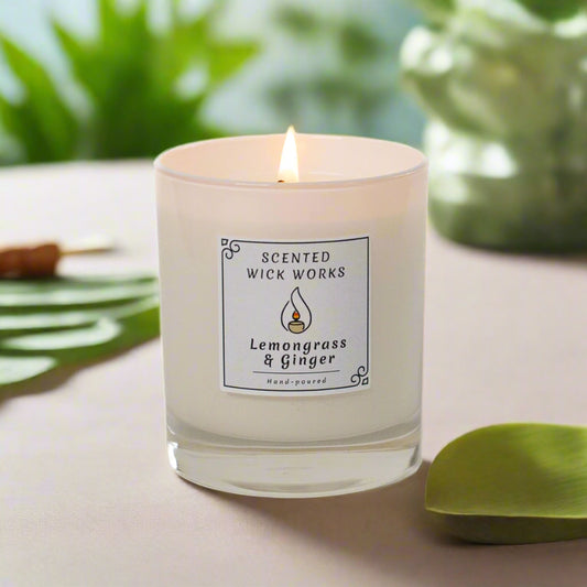 candle lemongrass and ginger
