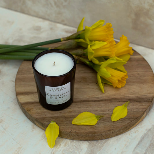 lemongrass & ginger votive scented candle