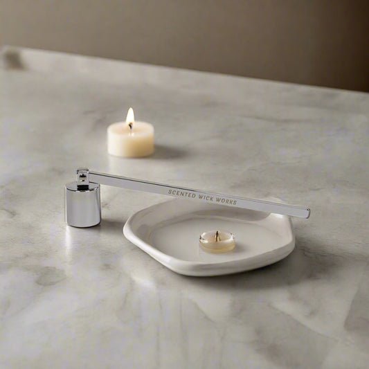 candle wick snuffer in chrome