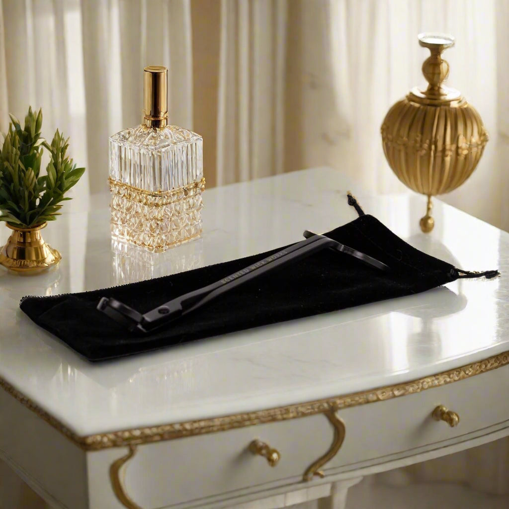 candle wick trimmer in black