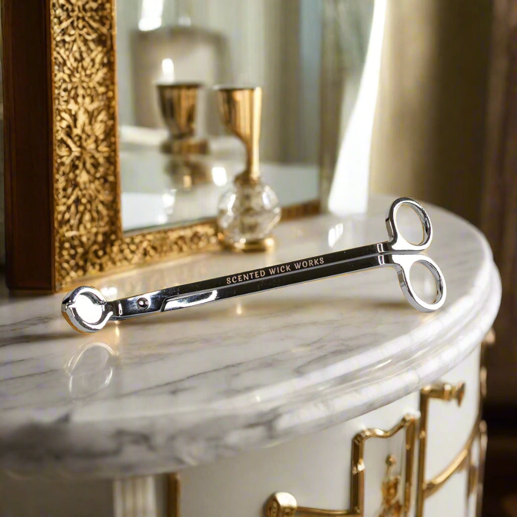 candle wick trimmer in chrome