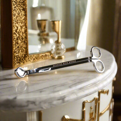 candle wick trimmer in chrome