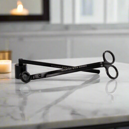 candle wick trimmer and snuffer in black