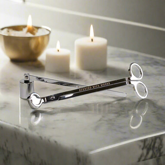 candle wick trimmer and snuffer in chrome