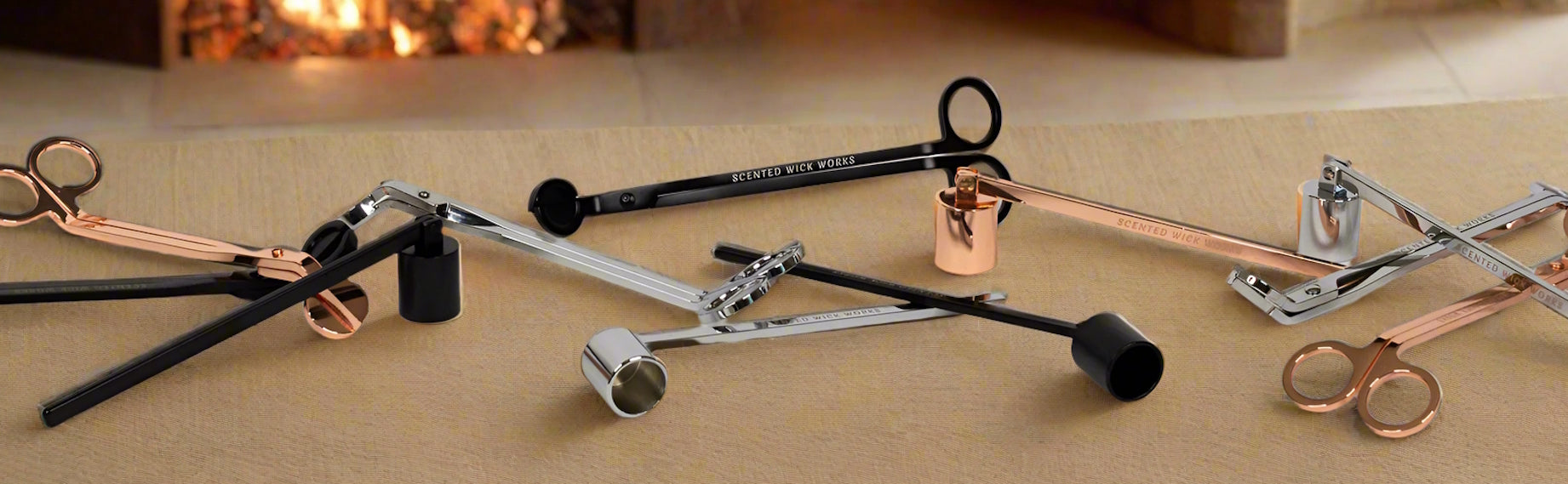 collection of candle accessories