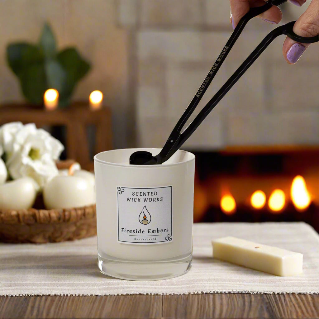 trimming candle wick