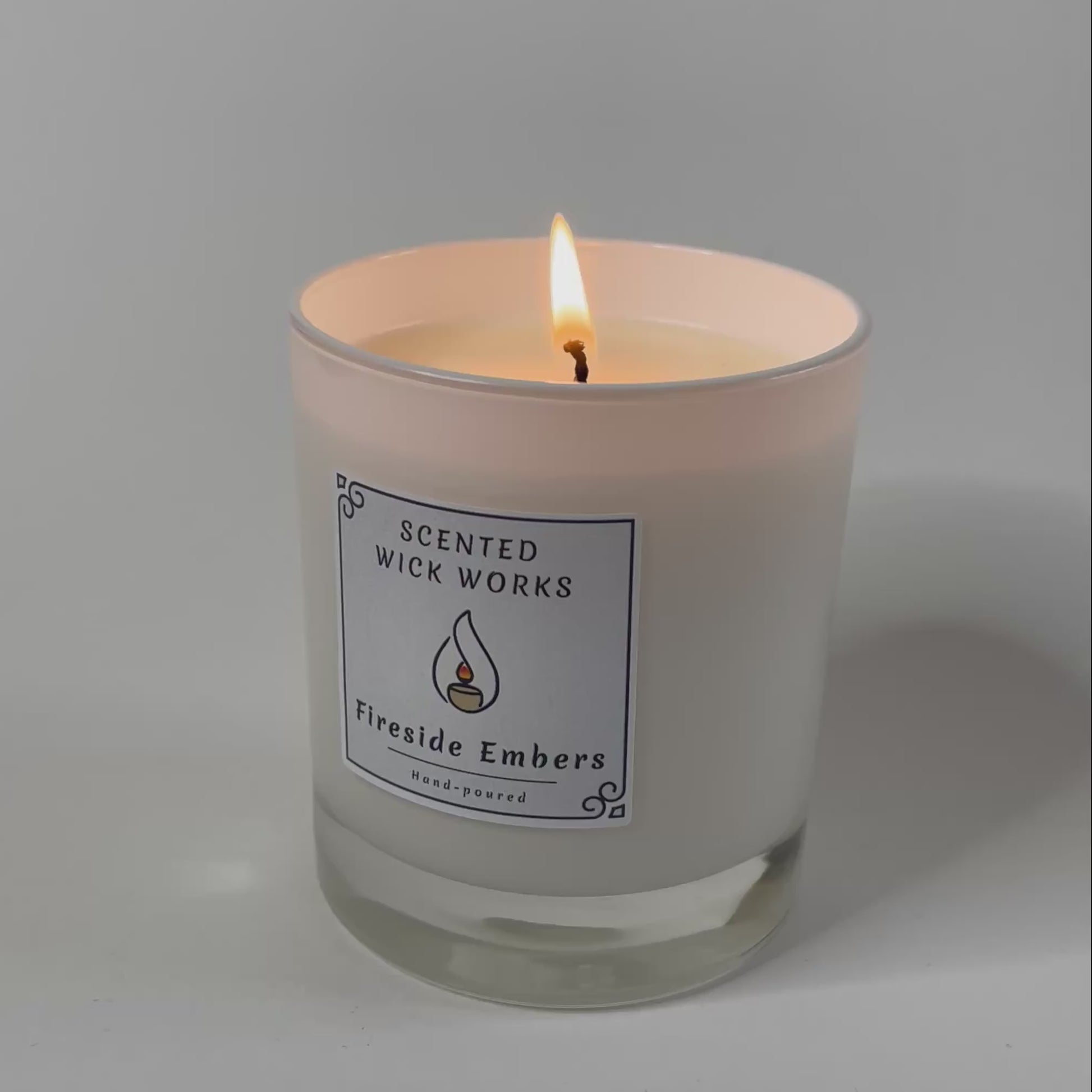 candle fireside embers